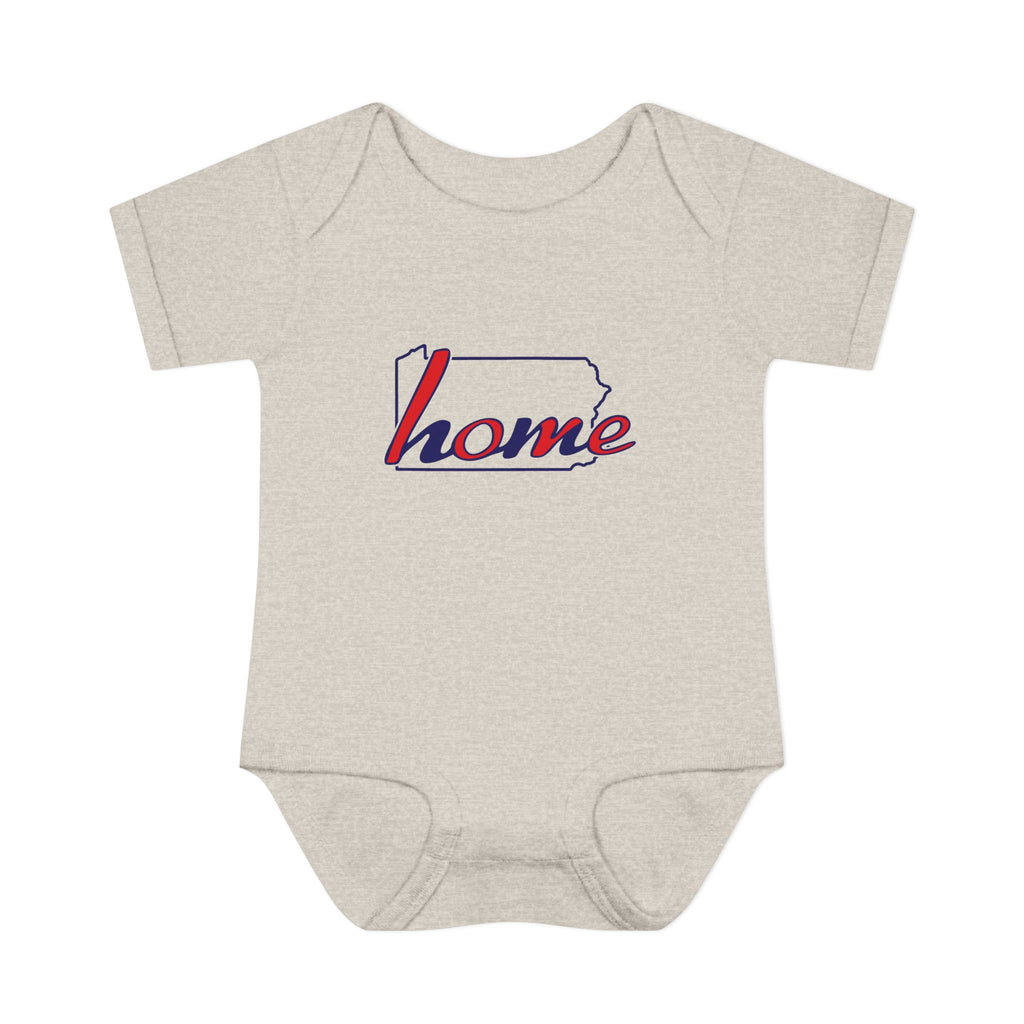 Pennsylvania 'Home' Infant Bodysuit — Baby Onesie with State Outline