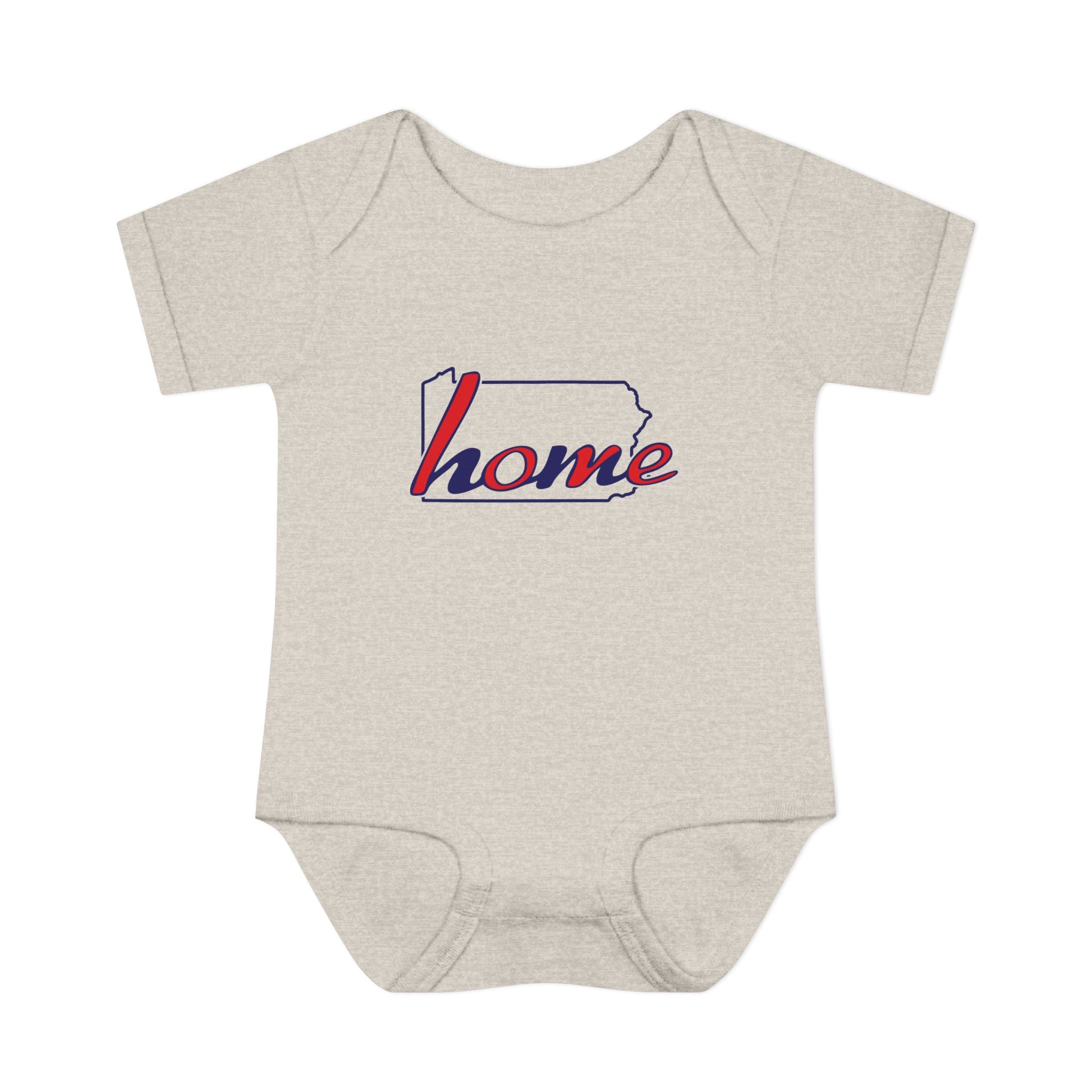 Pennsylvania 'Home' Infant Bodysuit — Baby Onesie with State Outline