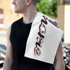 Rally Towel — 'Home' Script with American Flag Design (11x18)