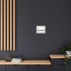 Framed Matte Canvas Wall Art — "home" Script Print