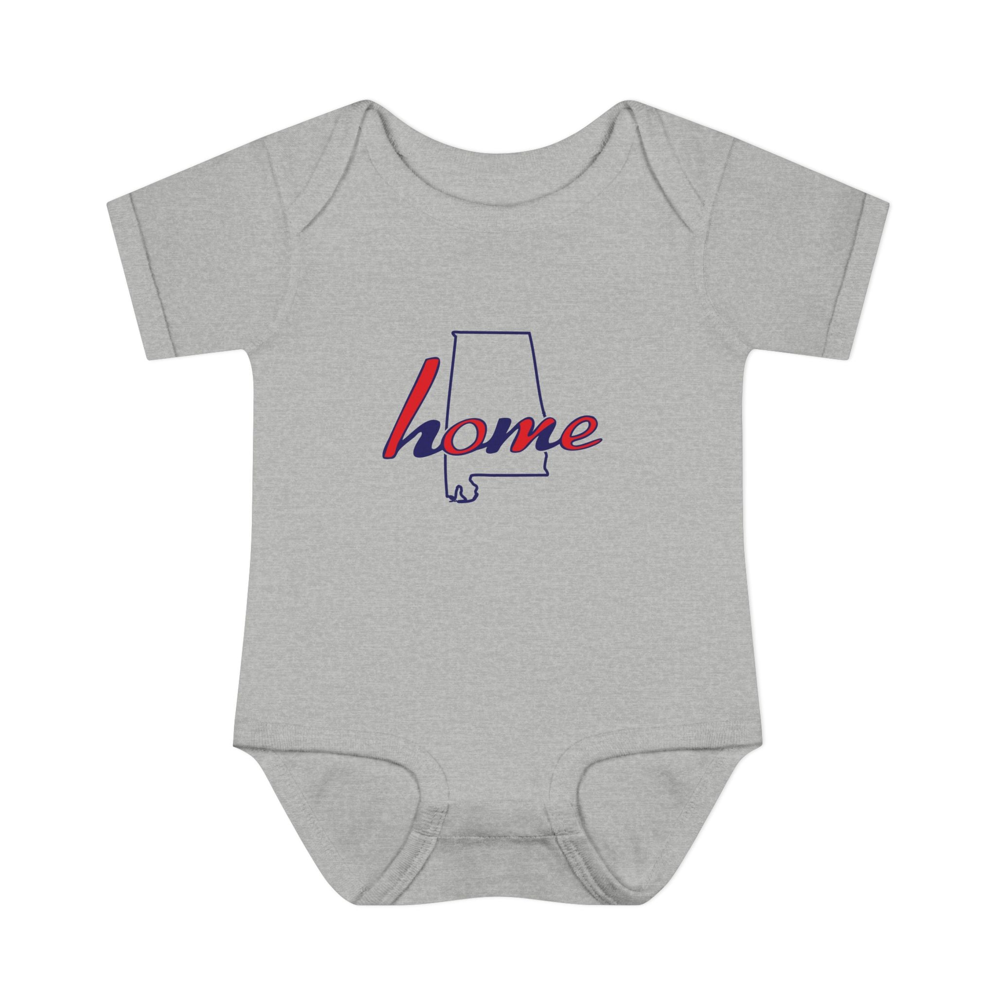 Alabama 'Home' Infant Bodysuit — Baby Onesie with State Outline