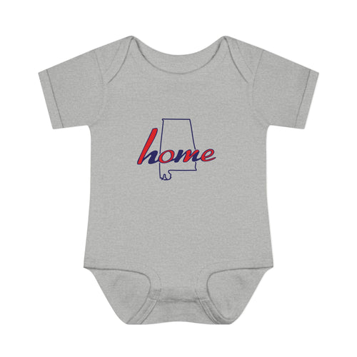 Alabama 'Home' Infant Bodysuit — Baby Onesie with State Outline