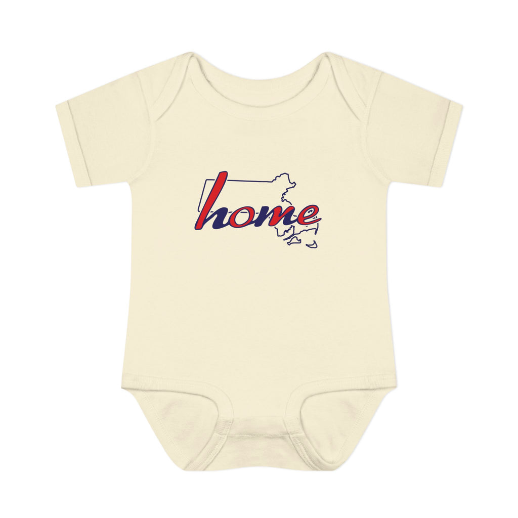 Massachusetts 'Home' Infant Bodysuit — Baby Onesie with State Outline