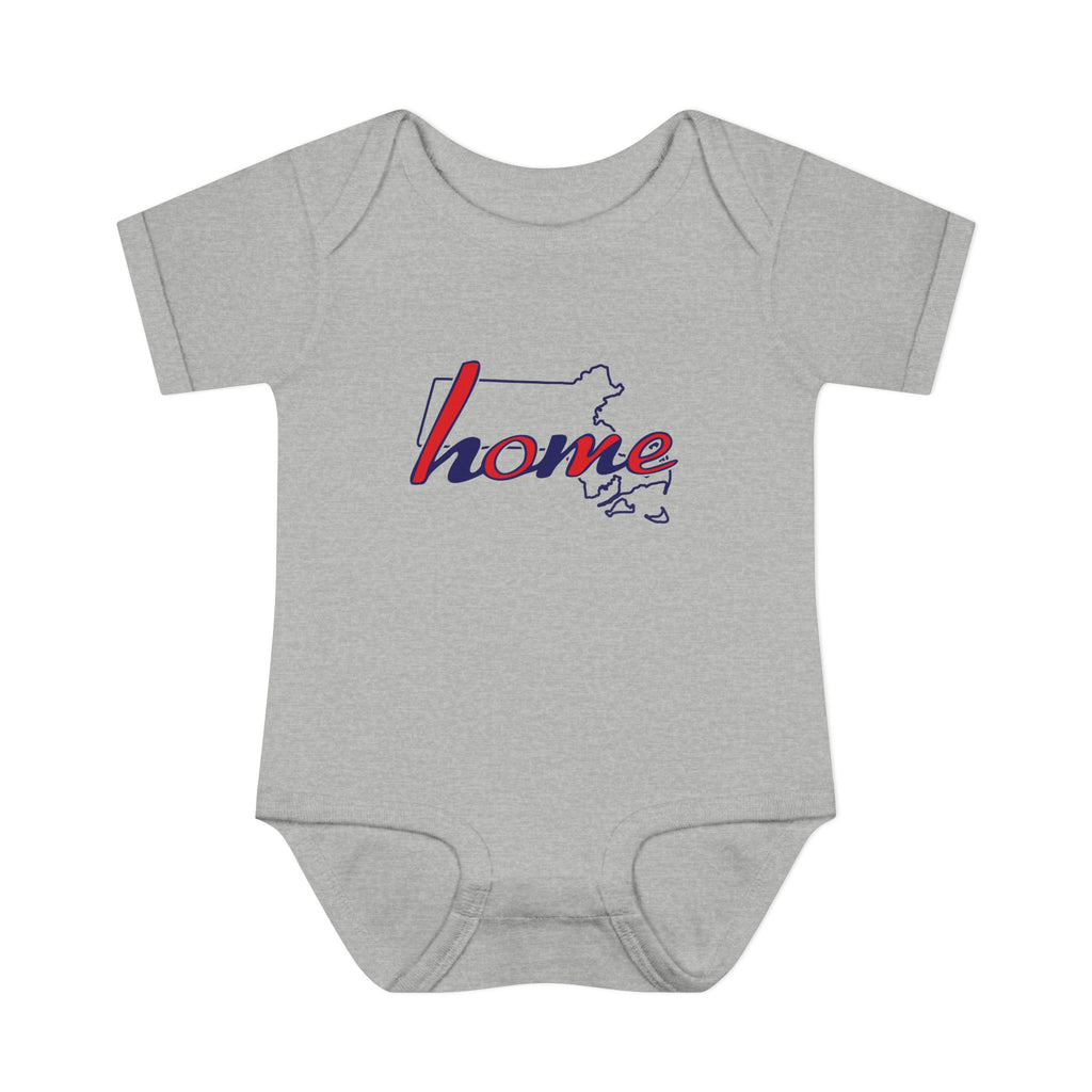 Massachusetts 'Home' Infant Bodysuit — Baby Onesie with State Outline