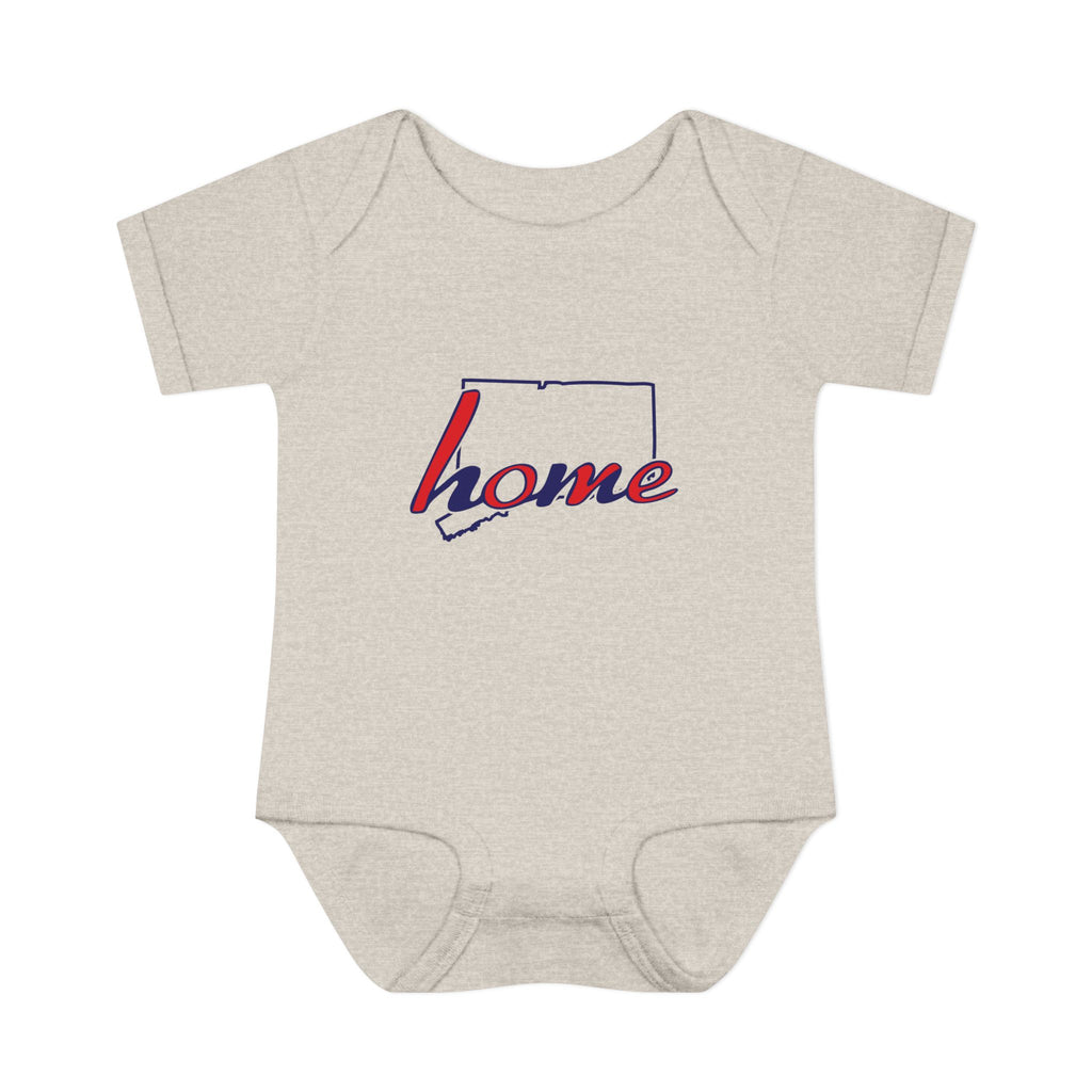 Connecticut 'Home' Infant Bodysuit — Baby Onesie with State Outline