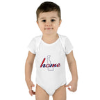 Delaware 'Home' Infant Bodysuit — Baby Onesie with State Outline
