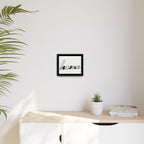 Framed Matte Canvas Wall Art — "home" Script Print