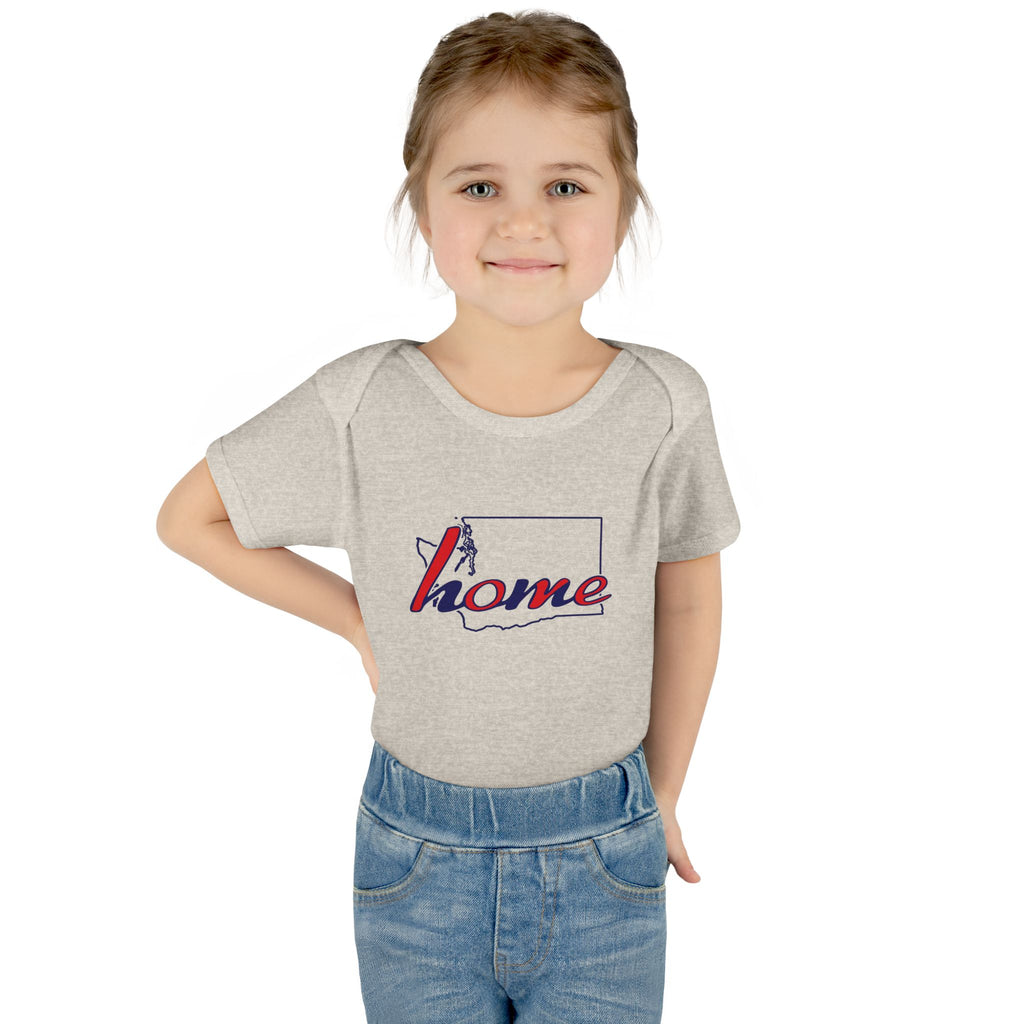 Washington 'Home' Infant Bodysuit — Baby Onesie with State Outline