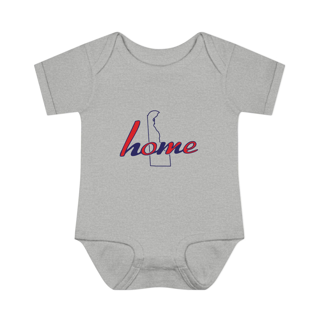 Delaware 'Home' Infant Bodysuit — Baby Onesie with State Outline