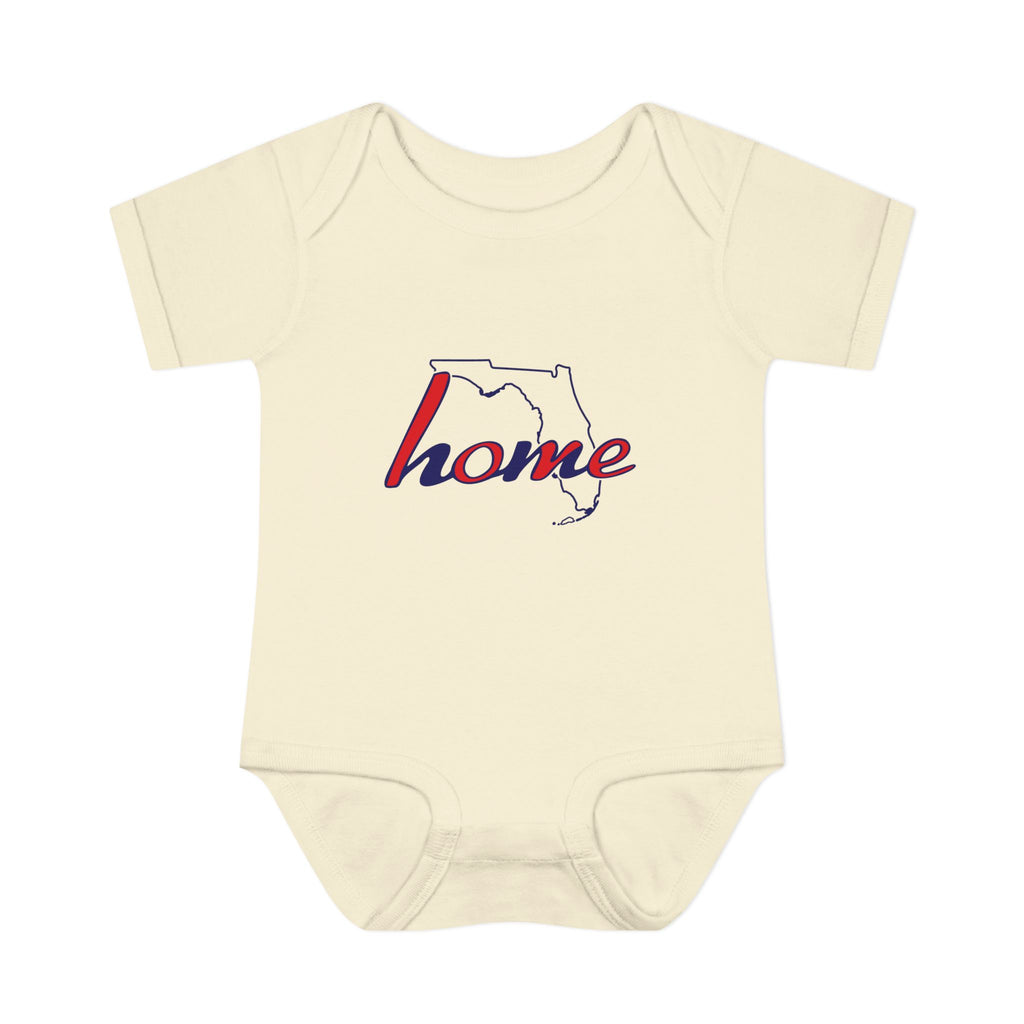 Florida 'Home' Infant Bodysuit — Baby Onesie with State Outline