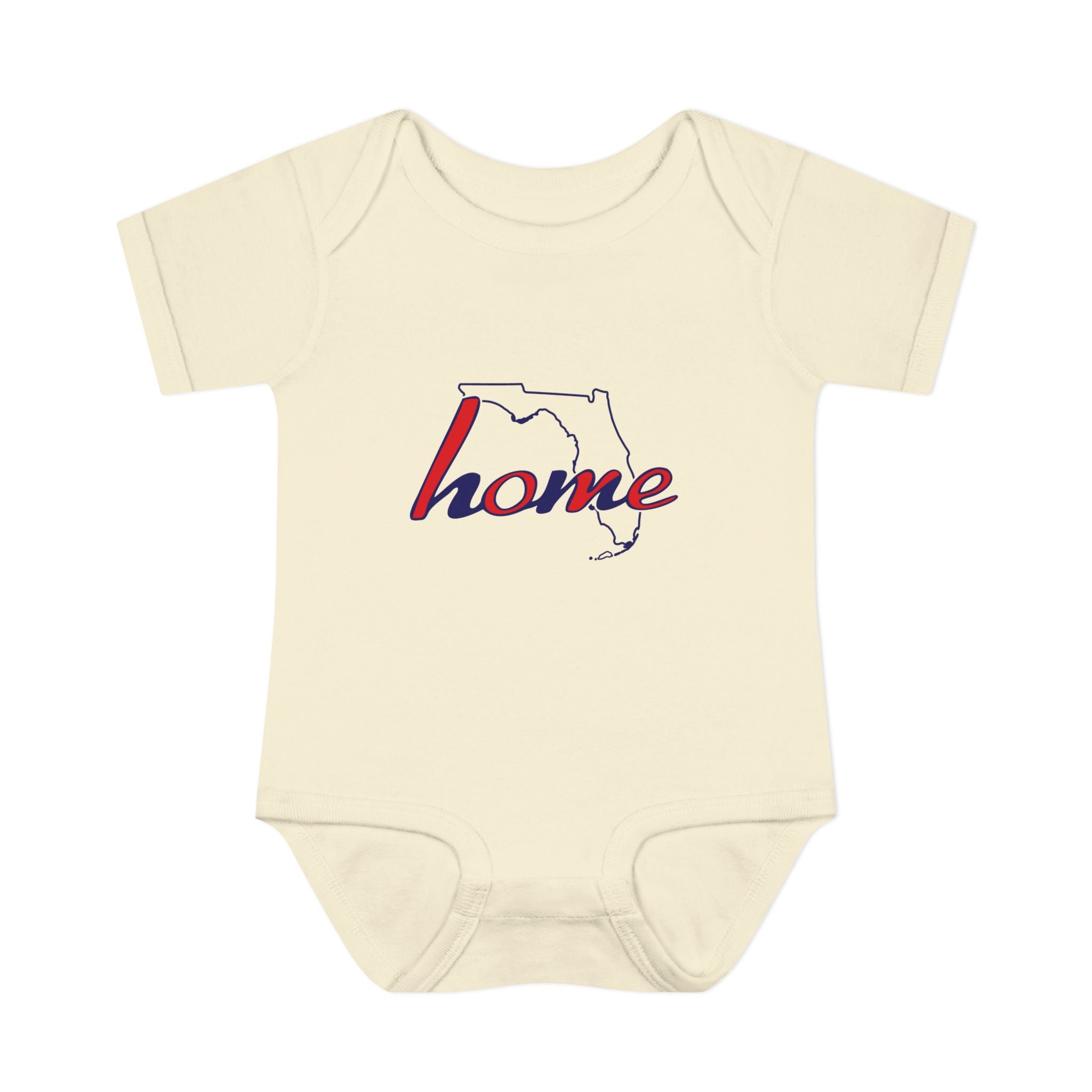 Florida 'Home' Infant Bodysuit — Baby Onesie with State Outline
