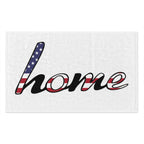 Rally Towel — 'Home' Script with American Flag Design (11x18)