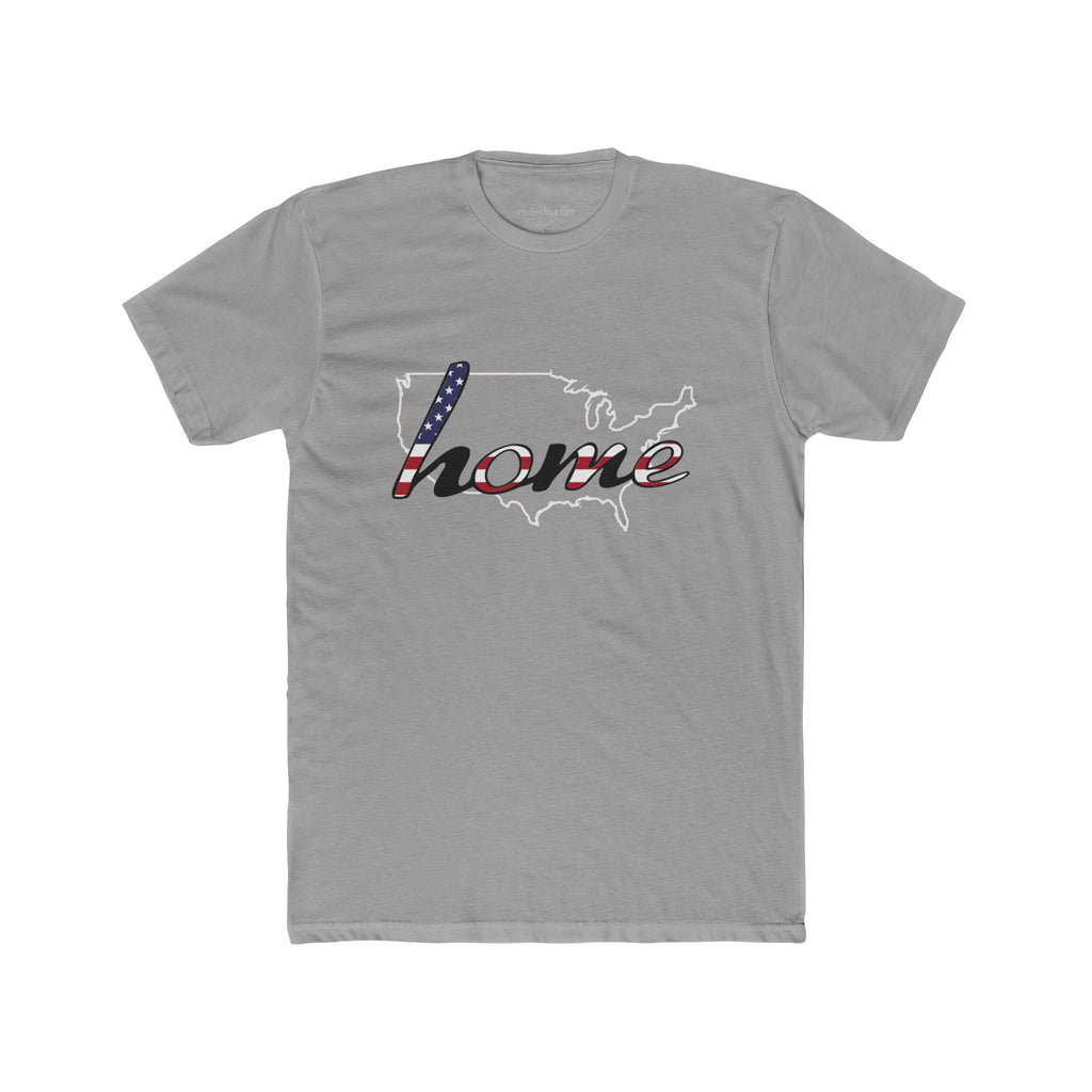 Patriotic “Home and Love" USA Map T‑Shirt — American Flag Script Tee