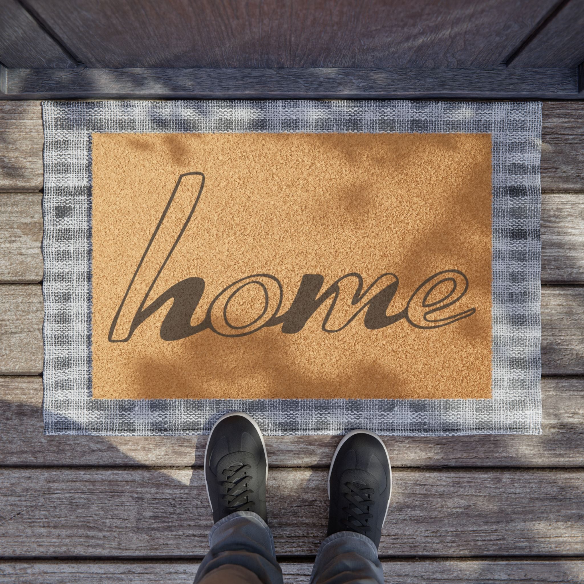 Natural Coir 'home' Doormat – Rustic Welcome Entry Mat