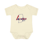 Rhode Island 'Home' Infant Bodysuit — Baby Onesie with State Outline