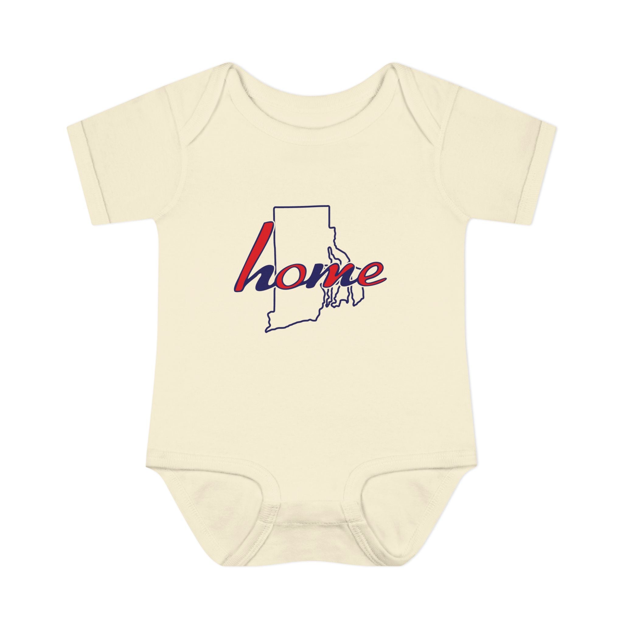 Rhode Island 'Home' Infant Bodysuit — Baby Onesie with State Outline