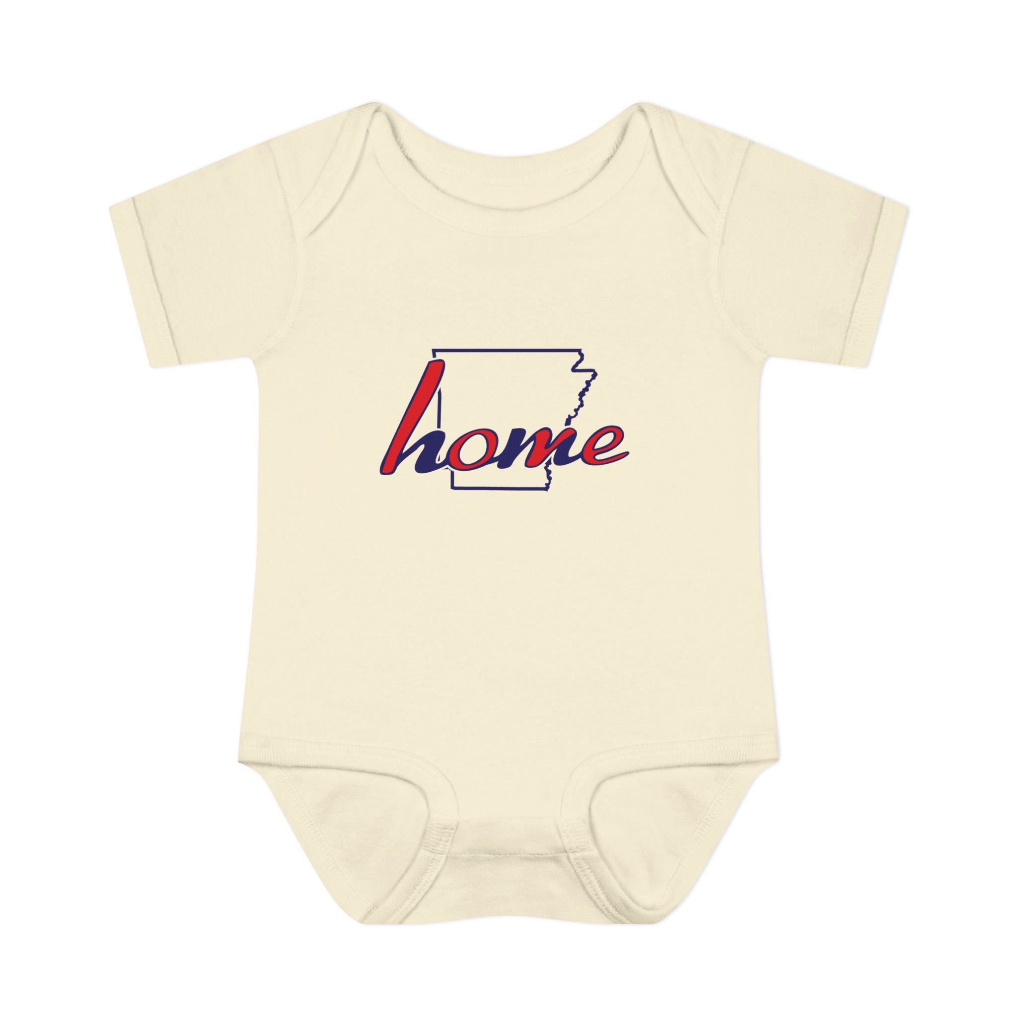 Arkansas 'Home' Infant Bodysuit — Baby Onesie with State Outline