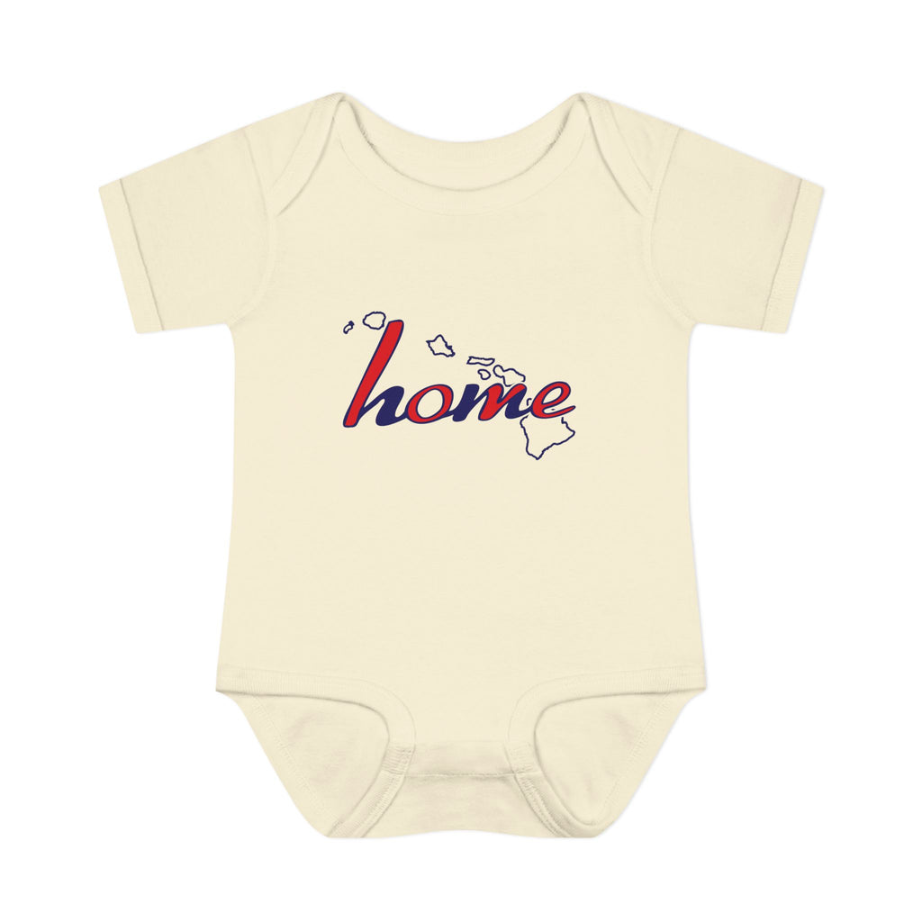 Hawai'i 'Home' Infant Bodysuit — Baby Onesie with State Outline