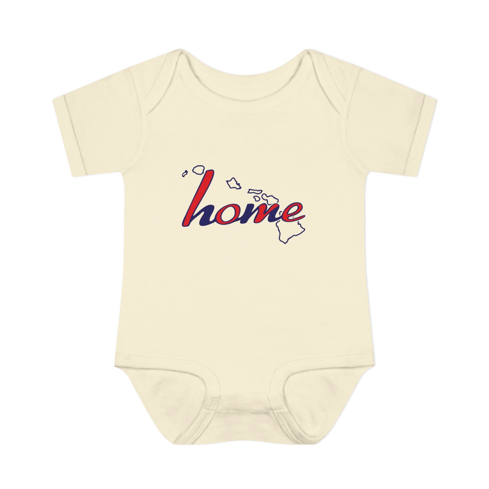 Hawai'i 'Home' Infant Bodysuit — Baby Onesie with State Outline