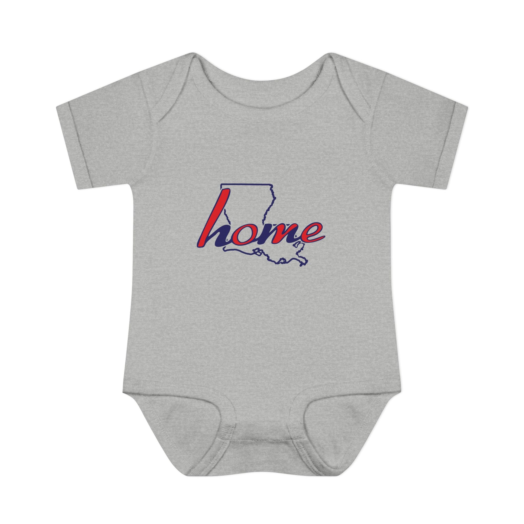 Lousiana 'Home' Infant Bodysuit — Baby Onesie with State Outline