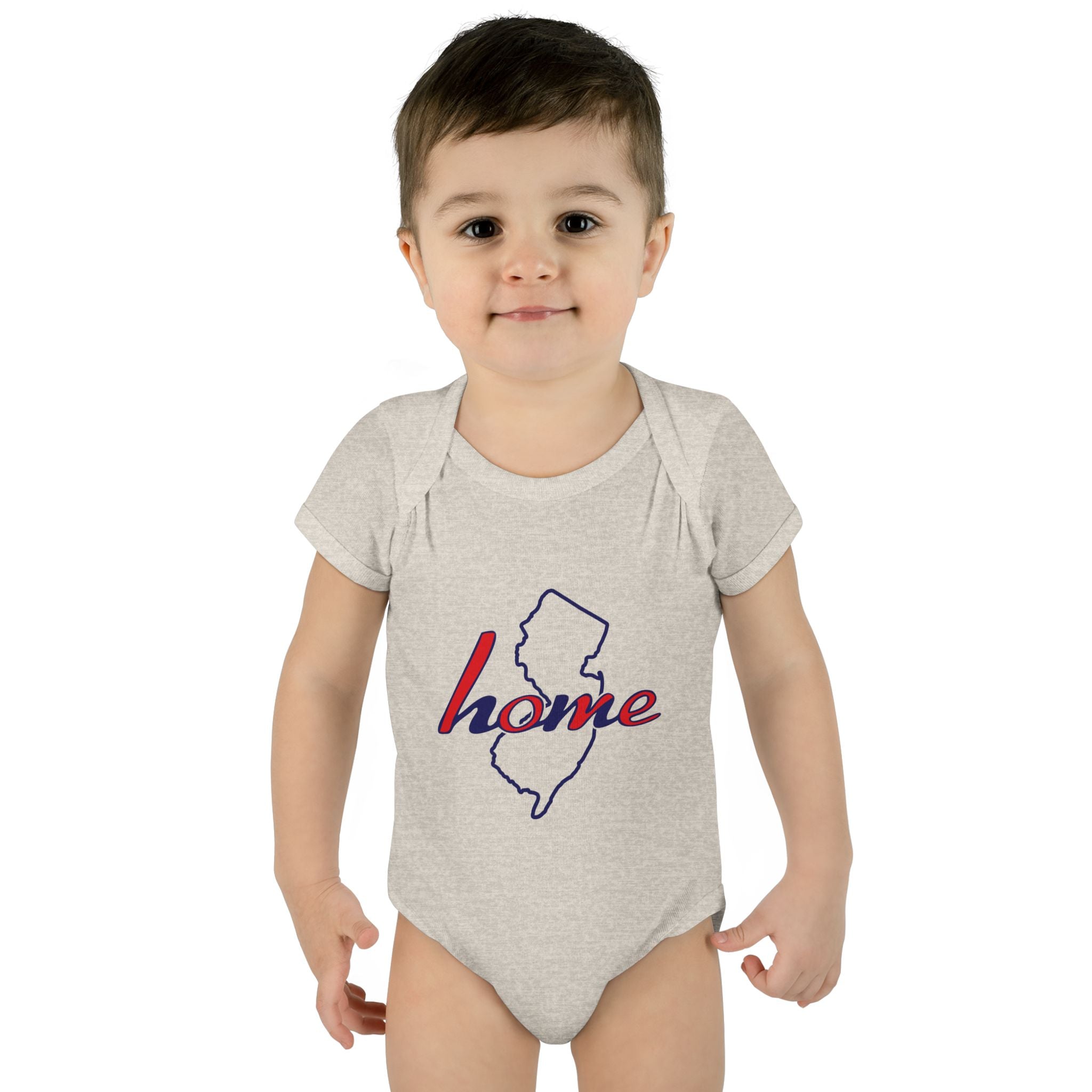 New Jersey 'Home' Infant Bodysuit — Baby Onesie with State Outline