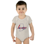 Rhode Island 'Home' Infant Bodysuit — Baby Onesie with State Outline