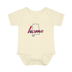 Alabama 'Home' Infant Bodysuit — Baby Onesie with State Outline