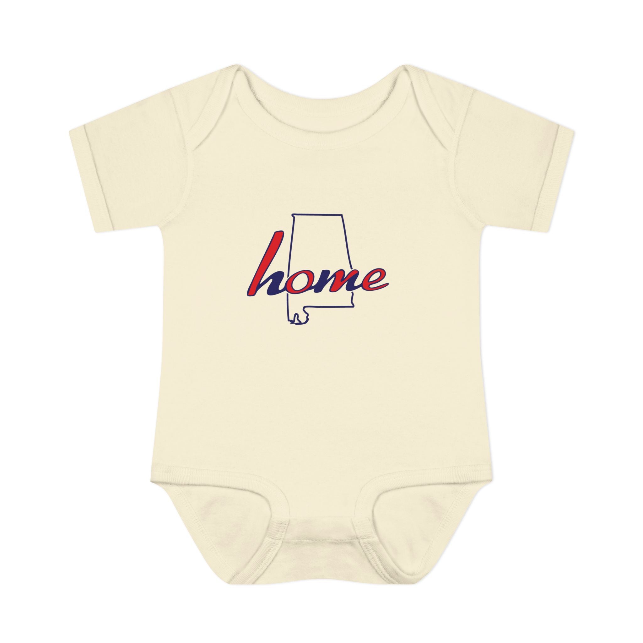 Alabama 'Home' Infant Bodysuit — Baby Onesie with State Outline
