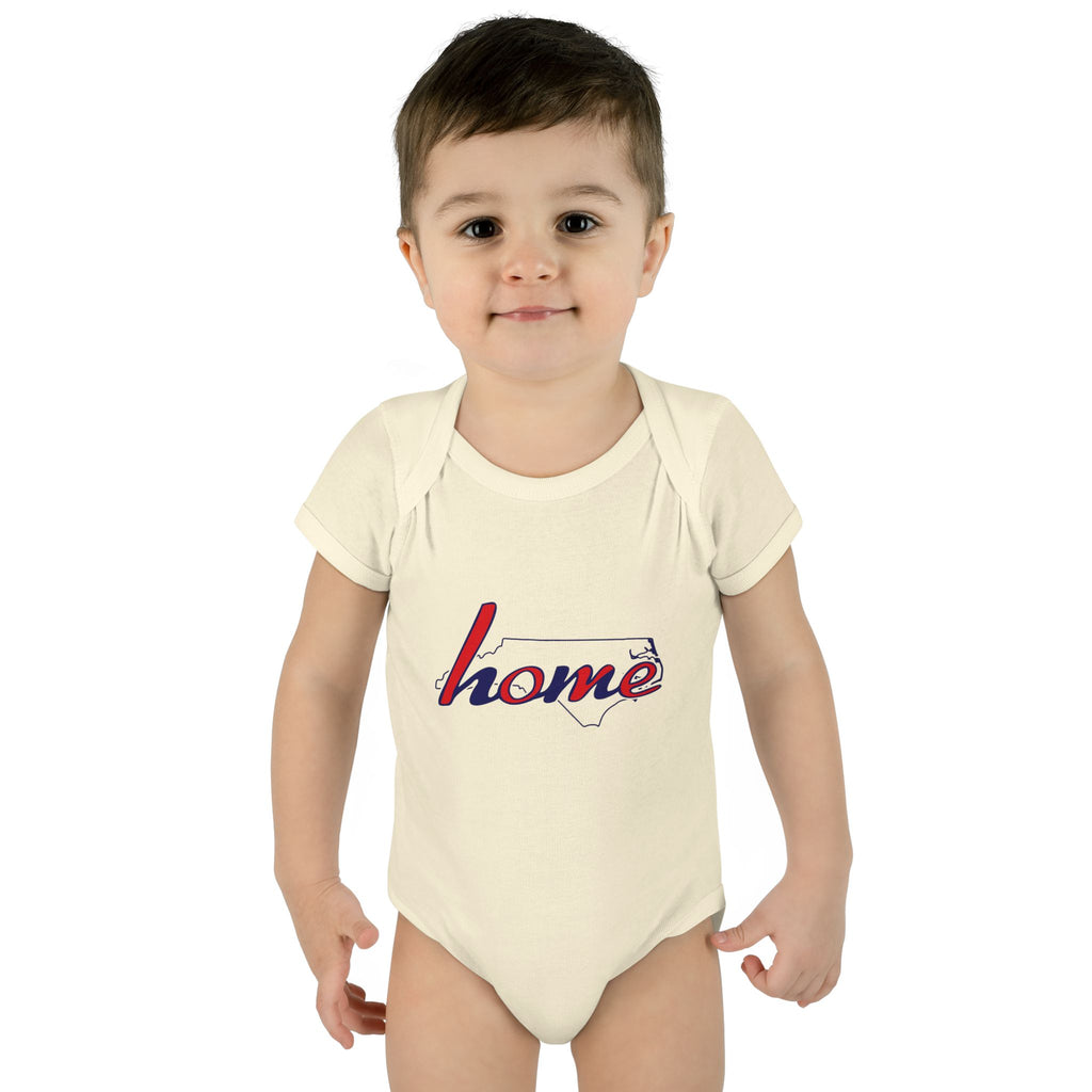 North Carolina 'Home' Infant Bodysuit — Baby Onesie with State Outline