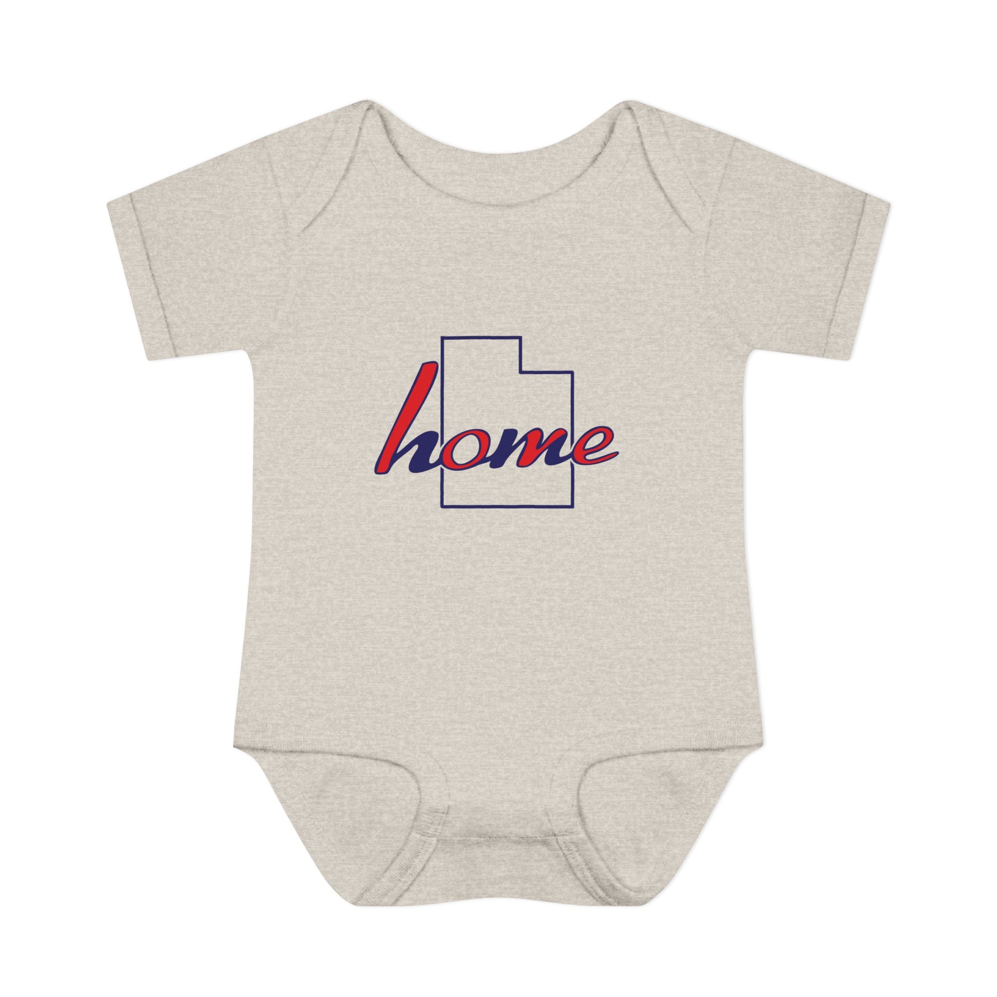 Utah 'Home' Infant Bodysuit — Baby Onesie with State Outline
