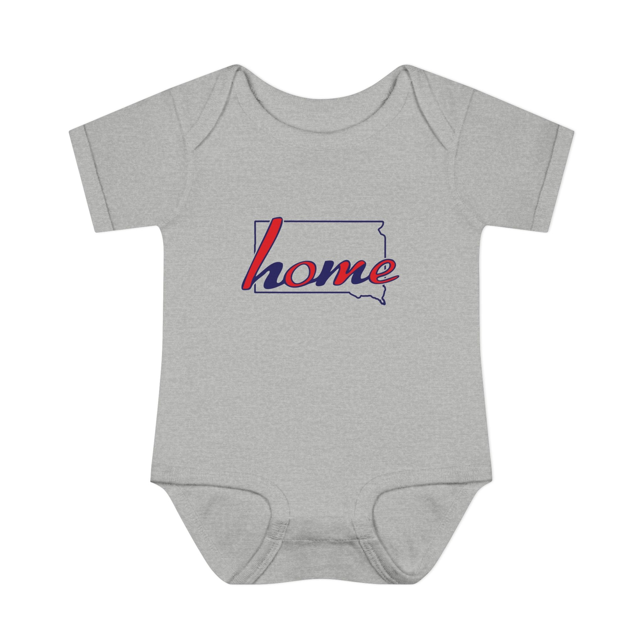 South Dakota 'Home' Infant Bodysuit — Baby Onesie with State Outline