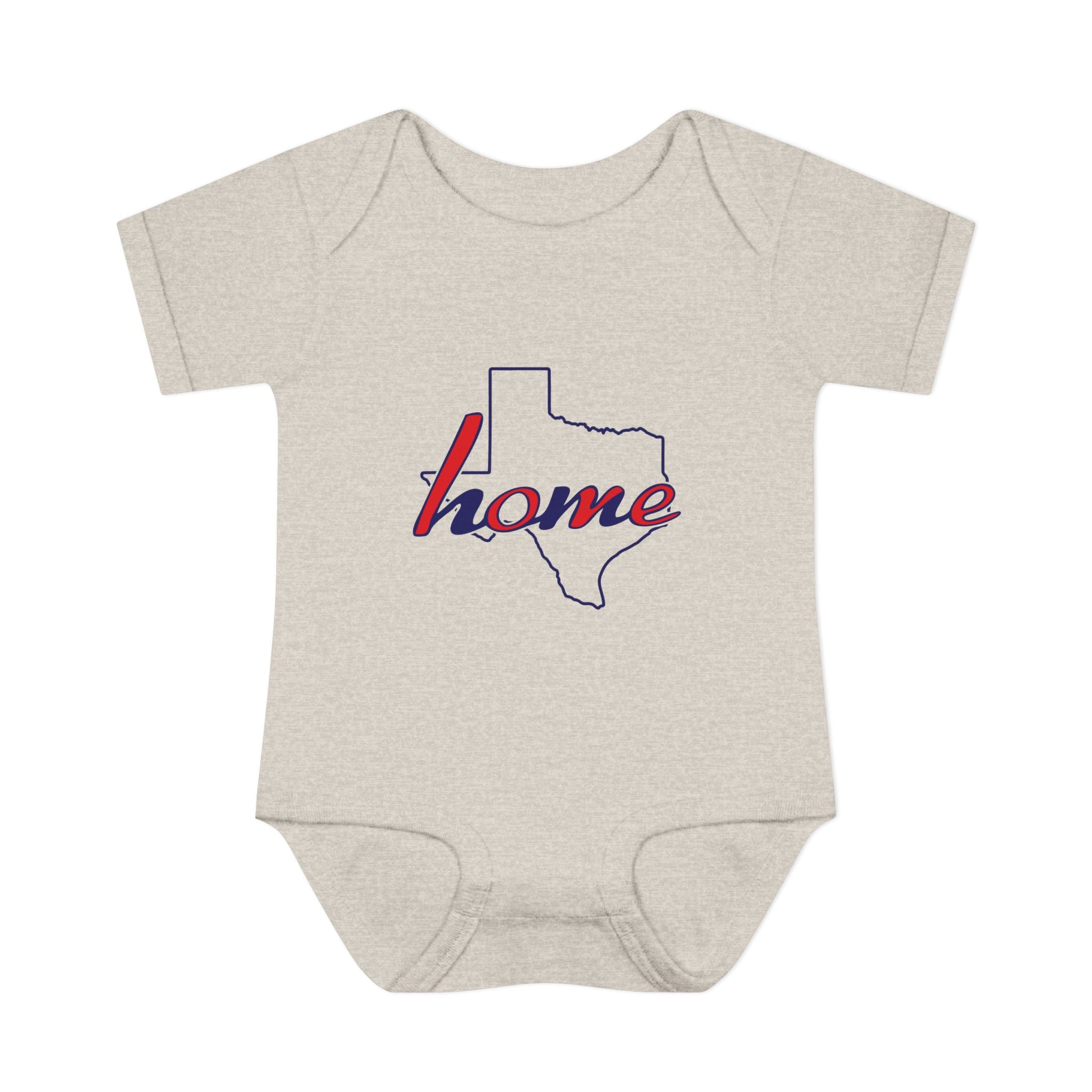 Texas 'Home' Infant Bodysuit — Baby Onesie with State Outline
