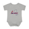 New York Home Infant Bodysuit — Baby Onesie with "home" State Outline