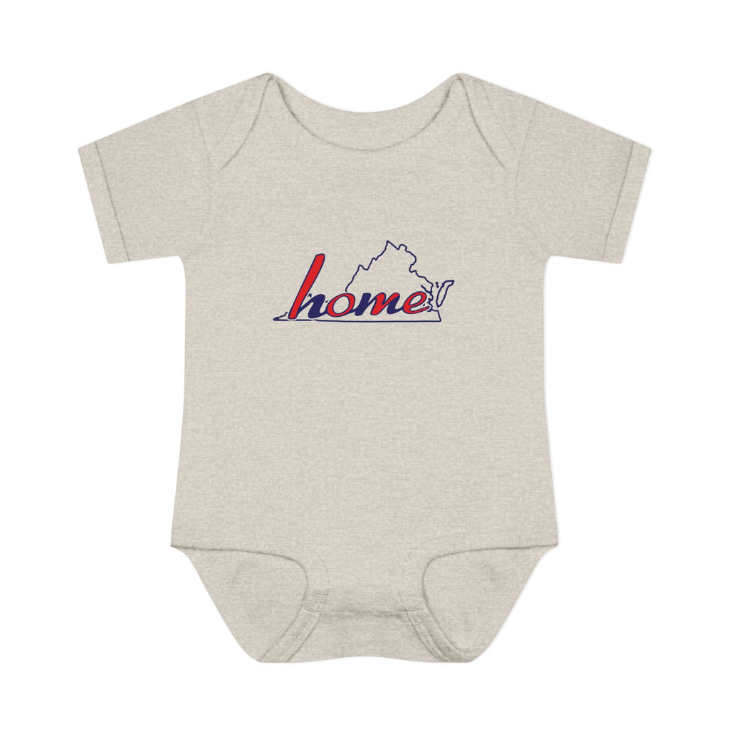 Virginia 'Home' Infant Bodysuit — Baby Onesie with State Outline