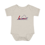 Virginia 'Home' Infant Bodysuit — Baby Onesie with State Outline