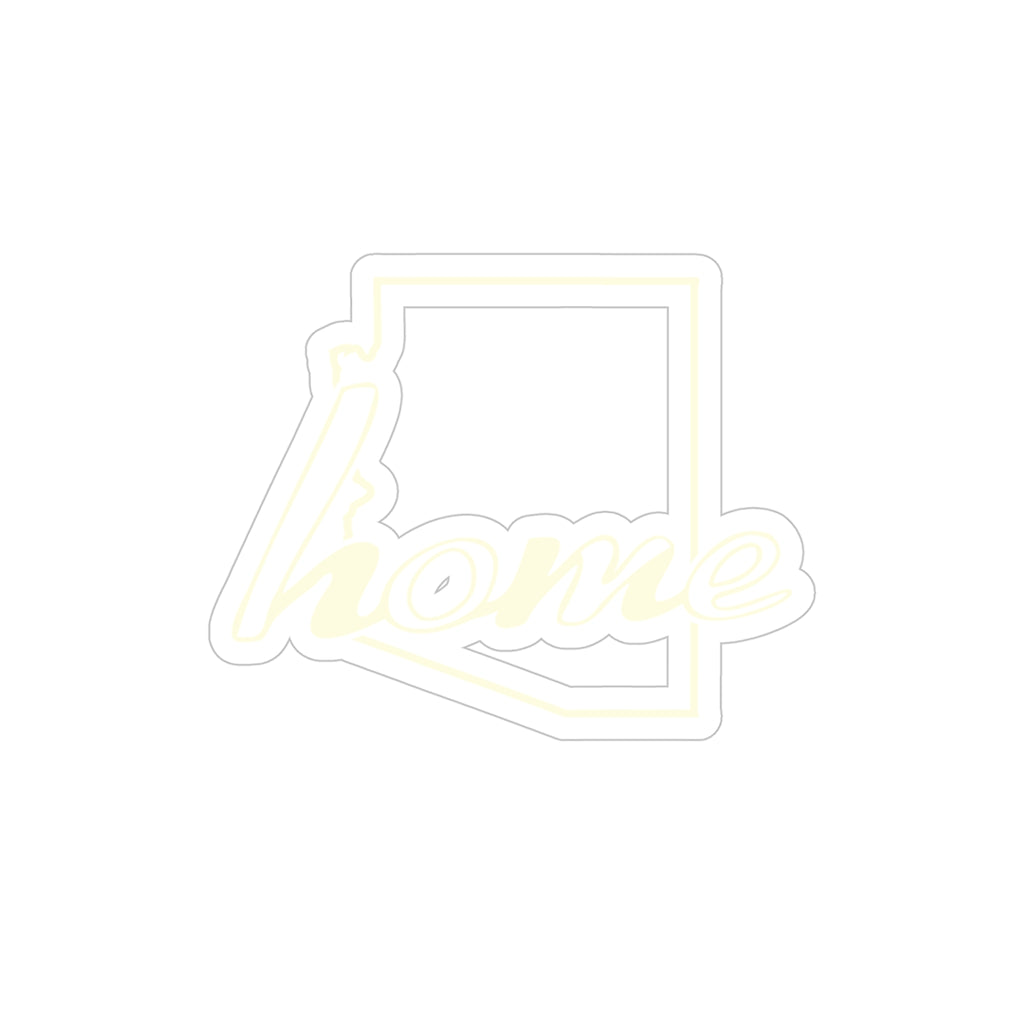 Die-Cut 'Home' Transparent Outdoor Sticker — Weatherproof Laptop & Car Decal