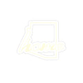 Die-Cut 'Home' Transparent Outdoor Sticker — Weatherproof Laptop & Car Decal
