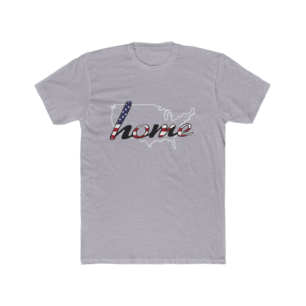 Patriotic “Home and Love" USA Map T‑Shirt — American Flag Script Tee