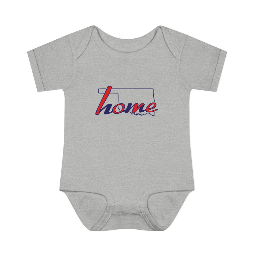 Oklahoma 'Home' Infant Bodysuit — Baby Onesie with State Outline