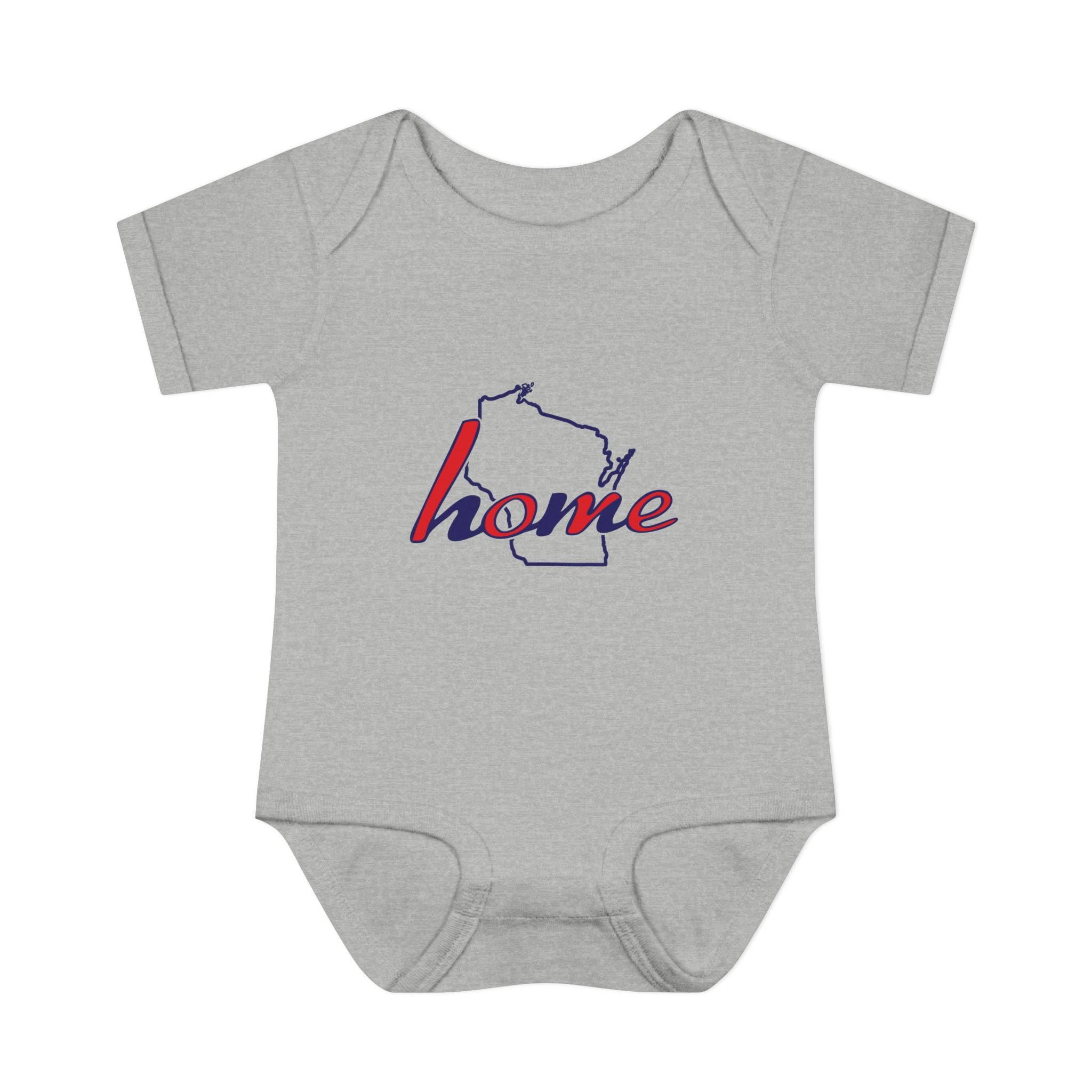 Wisconsin 'Home' Infant Bodysuit — Baby Onesie with State Outline
