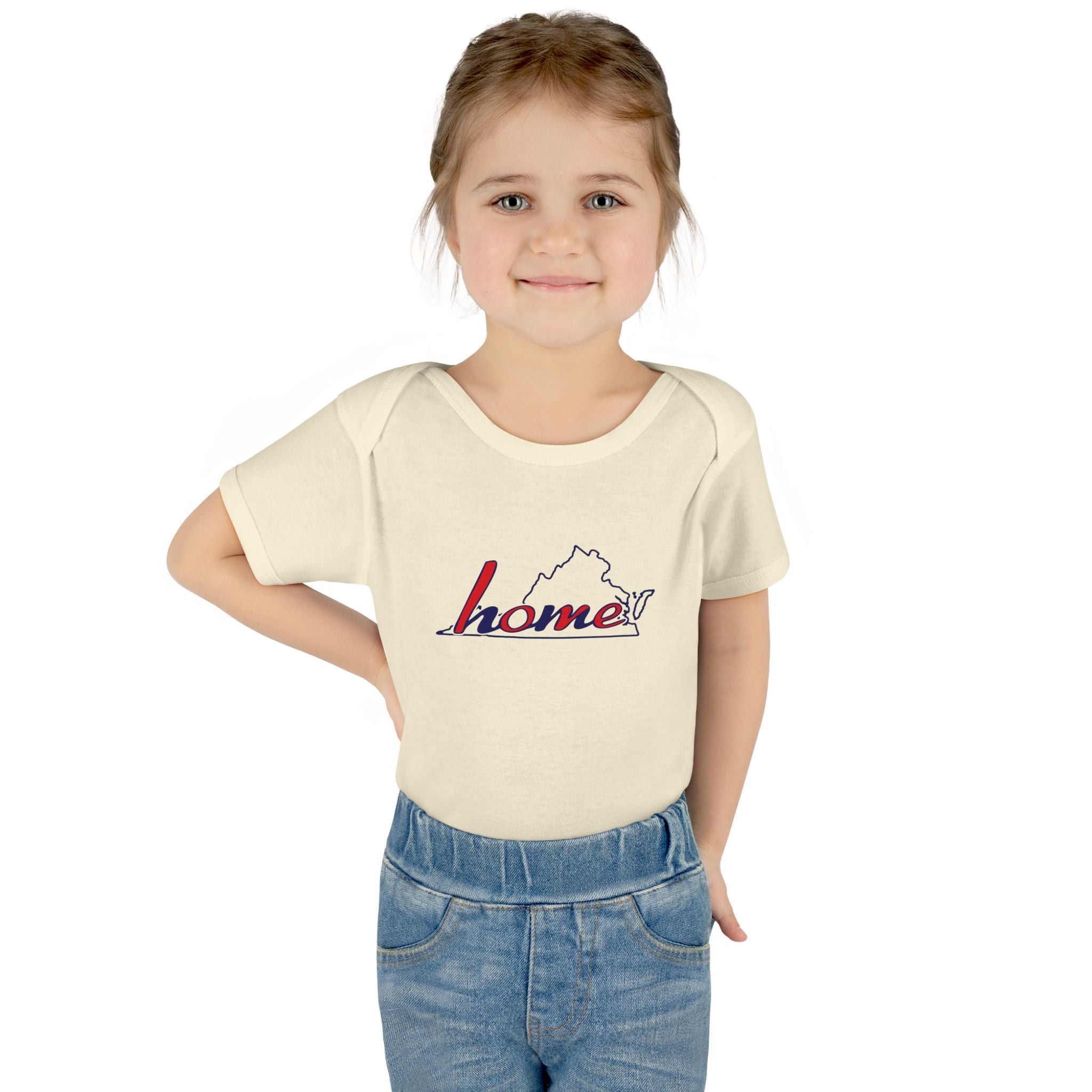 Virginia 'Home' Infant Bodysuit — Baby Onesie with State Outline