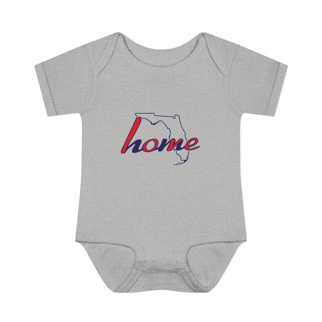 Florida 'Home' Infant Bodysuit — Baby Onesie with State Outline