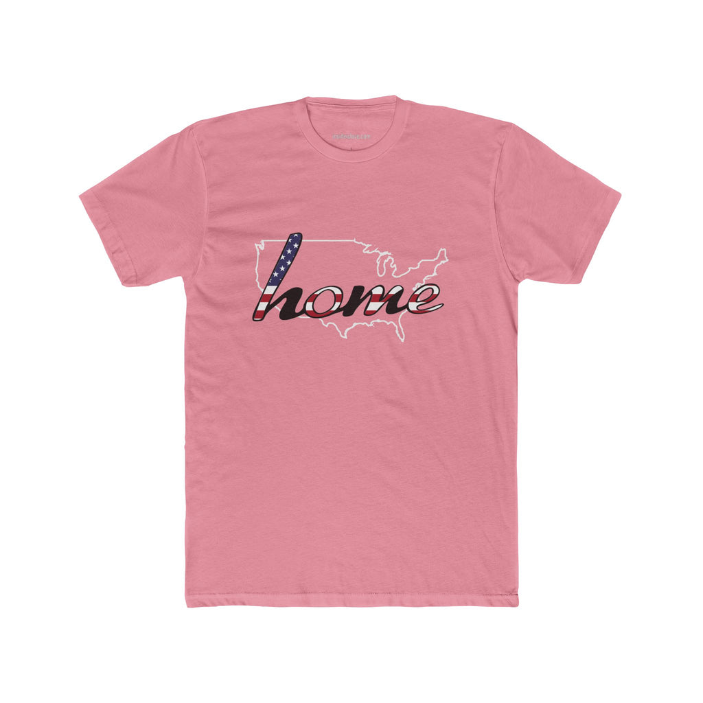 Patriotic “Home and Love" USA Map T‑Shirt — American Flag Script Tee
