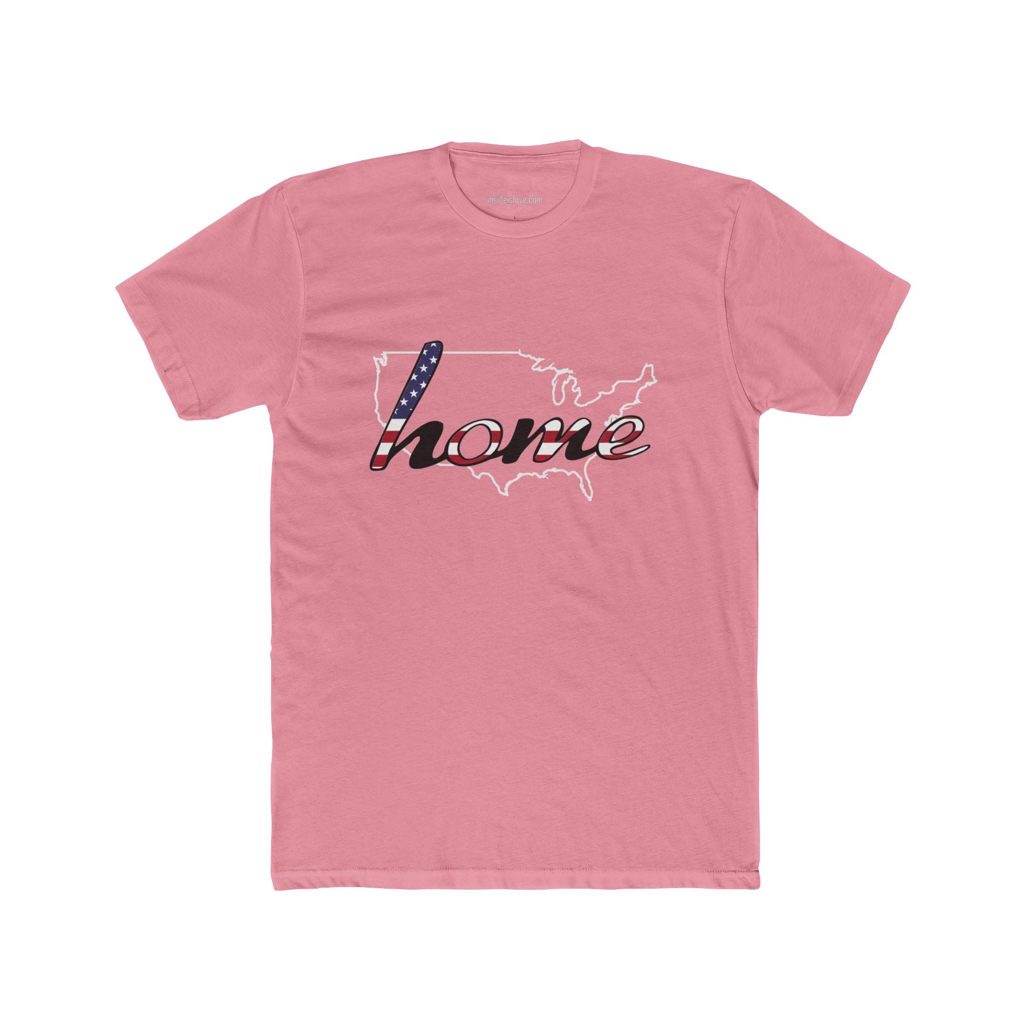 Patriotic “Home and Love" USA Map T‑Shirt — American Flag Script Tee