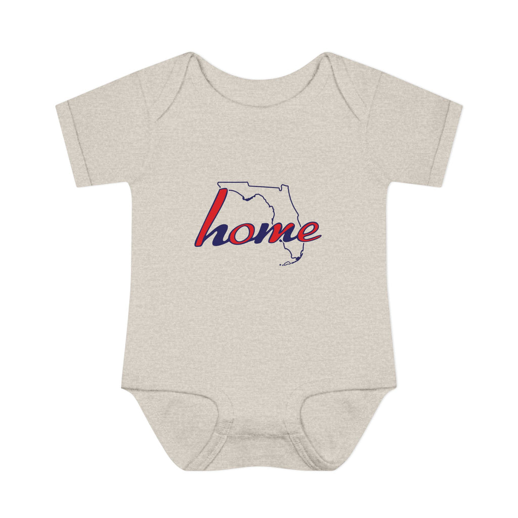 Florida 'Home' Infant Bodysuit — Baby Onesie with State Outline