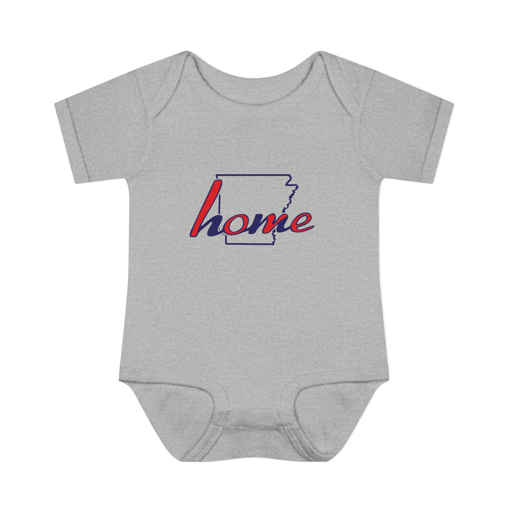 Arkansas 'Home' Infant Bodysuit — Baby Onesie with State Outline