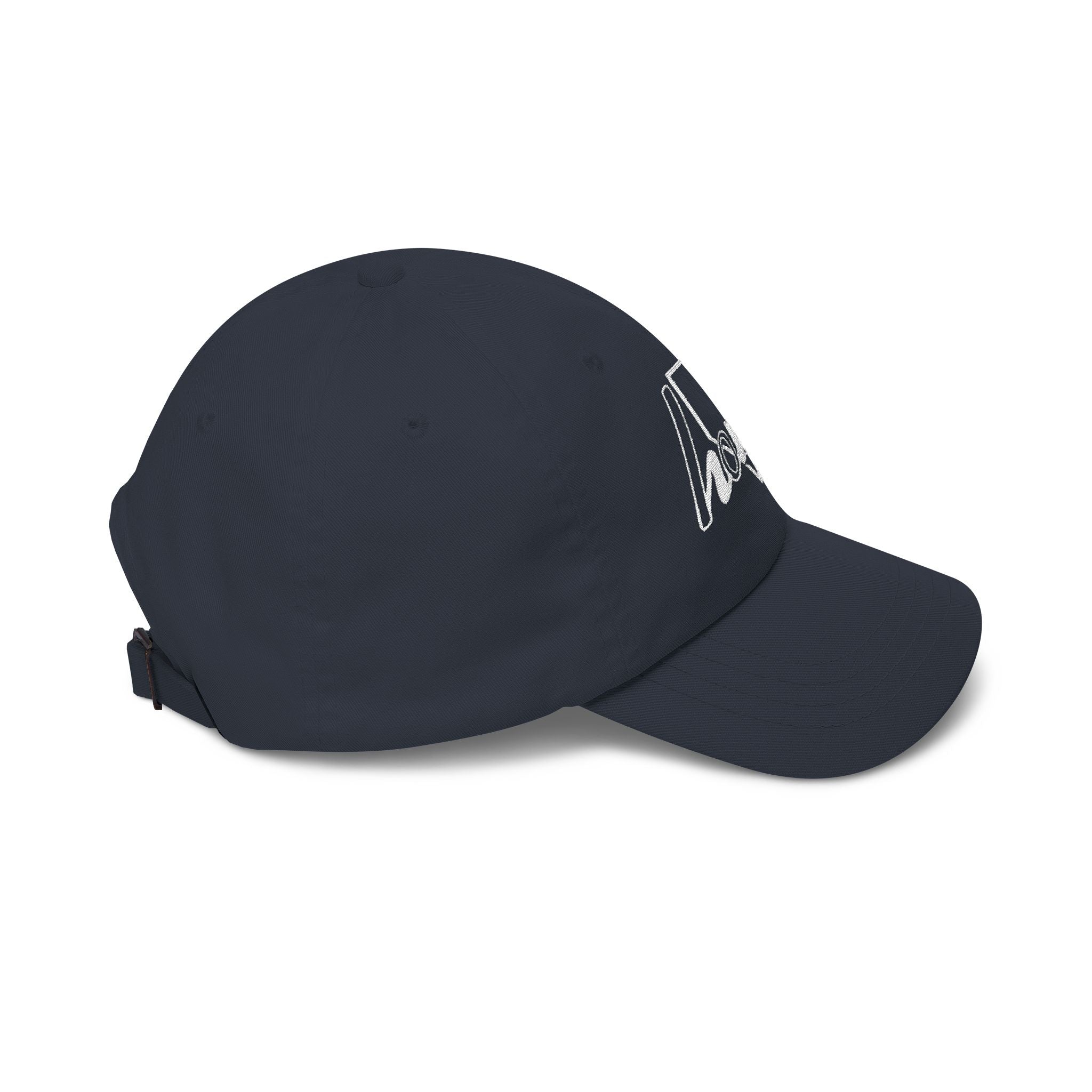 Home Plate Cap — Minimal White Embroidered Baseball/Softball Hat