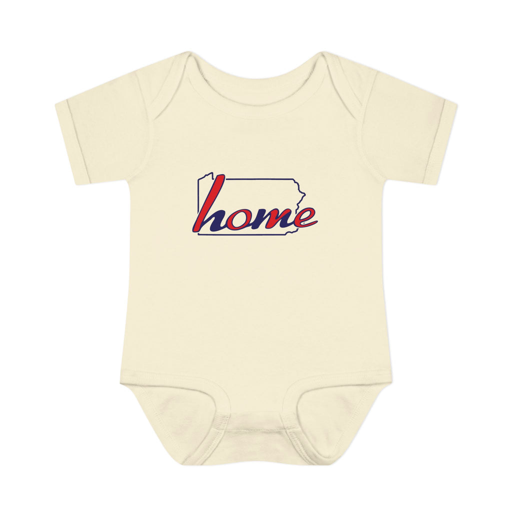 Pennsylvania 'Home' Infant Bodysuit — Baby Onesie with State Outline