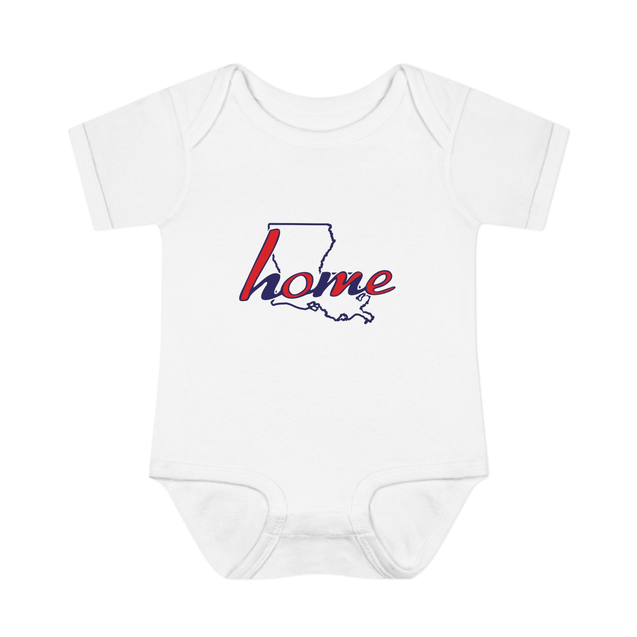 Lousiana 'Home' Infant Bodysuit — Baby Onesie with State Outline