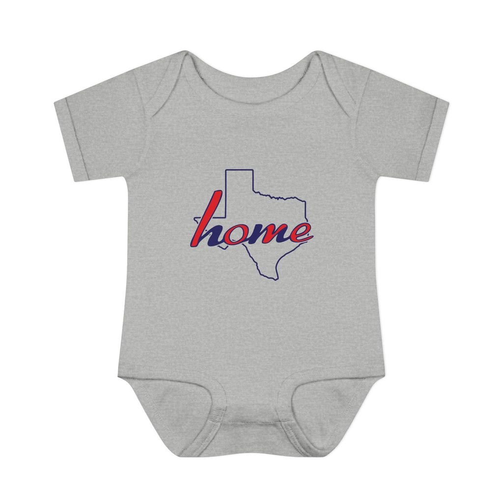 Texas 'Home' Infant Bodysuit — Baby Onesie with State Outline